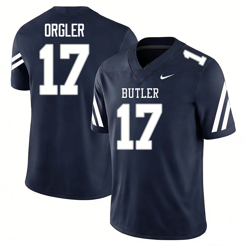 Butler Bulldogs #17 Danny Orgler College Football Jerseys,Uniforms-Navy